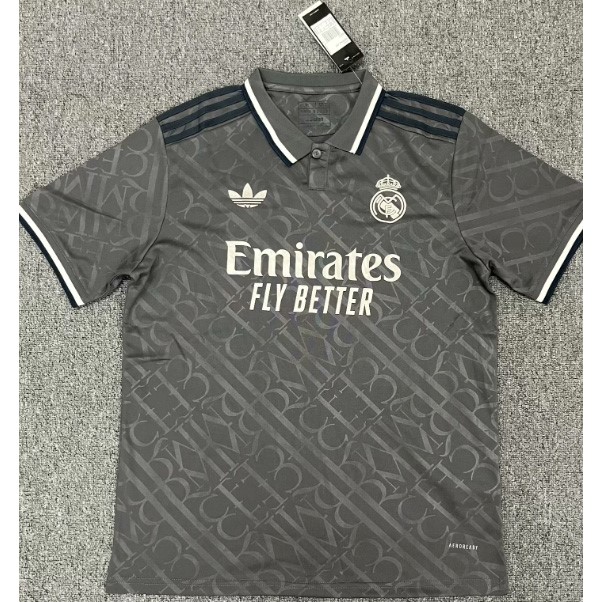 Tailandia Camiseta Real Madrid Segunda Equipación 2024/2025 Gris